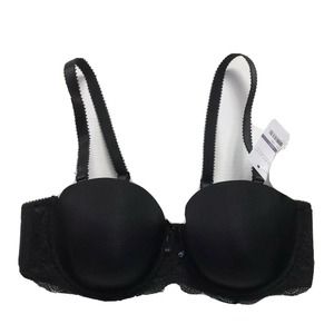 Parfait Lingerie Elissa Padded Plunge Underwire Bra P5011 Black Womens 40C NWT